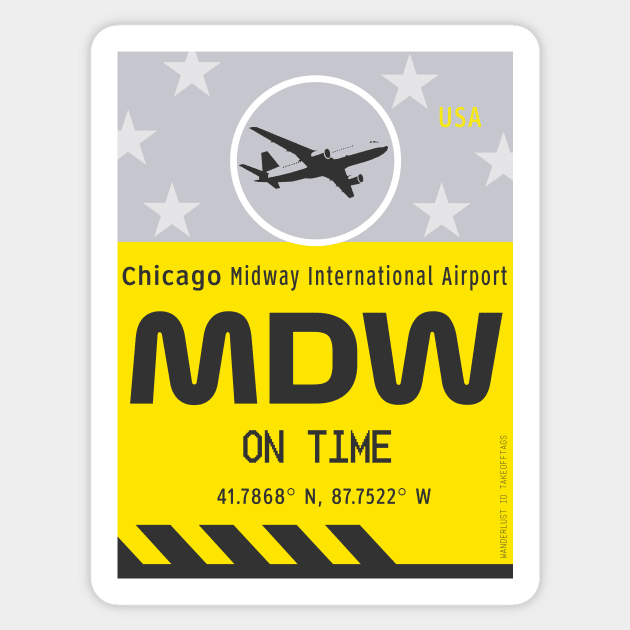 MDW Chicago airport Sticker by Woohoo